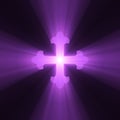 Gothic Cross symbol light flare Royalty Free Stock Photo