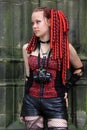 Gothic cyber girl hair extensions
