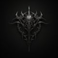Gothic Daemon Emblem: Dark And Black Logo For Web Page