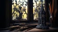 Gothic Dark And Ornate Miniature Church With Tools