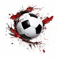 Gothic Dark Soccer Ball Speedpainting On White Background