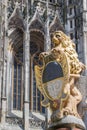 Gothic decoration of the cathedral of Ulm Royalty Free Stock Photo