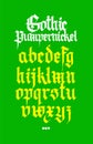 Gothic, display English alphabet. Vector. Medieval Latin letters. Classic old European style. Calligraphy and lettering. Lowercase