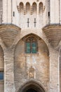 Gothic entrance to medieval Palace of Popes Royalty Free Stock Photo