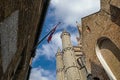 Gothic facade of the Church of Our Lady, Bruges, Belgium 2 Royalty Free Stock Photo