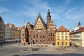 Gothic facade of historic Town Hall of Wroclaw Royalty Free Stock Photo