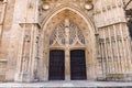 Gothic facade of the Limoges Cathedral, France Royalty Free Stock Photo