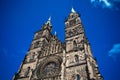 Gothic facade of St Lawrence Church Nuremberg, Germany Royalty Free Stock Photo