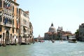 Gothic facades along the Grand Canal in Venice Royalty Free Stock Photo