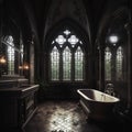 Gothic Fancy Bathroom. AI Generated