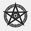 Gothic Five Point Pentagram Vector Art Set