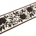 Gothic floral pattern trim on white background Royalty Free Stock Photo