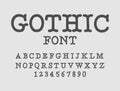 Gothic font. Serif antique. Traditional ancient manuscripts alphabet