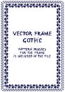 Gothic frame with skull. Vector