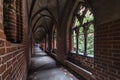 Gothic gallery in the Malbork castle Royalty Free Stock Photo