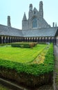 The Gothic gallery of St. Michael monastery. Mont Saint-Michel,