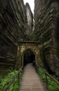 Gothic gate in Adrspach-Teplice Rocks (nature reserve in Broumov Highlands region of Czech Republic