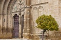 Gothic gate arch of San Pablo church in Ubeda, Jaen Royalty Free Stock Photo