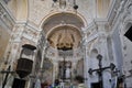 Historic Building the Church Saint John the Baptist interior in Monterosso al Mare Resort village from Cinque Terre in Italy Royalty Free Stock Photo