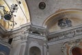 Historic Building the Church Saint John the Baptist interior in Monterosso al Mare Resort village from Cinque Terre in Italy Royalty Free Stock Photo