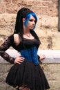 Gothic girl street fashion