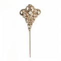 Gothic Grandeur Ornate Gold Hair Pin With Meticulous Detailing