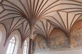 Gothic hall in Malbork castle Royalty Free Stock Photo