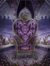 Gothic heart chair Royalty Free Stock Photo