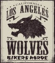 Black wolf head illustration wolves tee graphic wall art fashion home textile postcard print sticker design