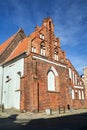 Gothic, historic Catholic church in the city of Poznan