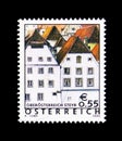 Gothic houses, Steyr, Upper Austria, Holiday country Austria serie, circa 2003