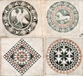 Gothic inlaid marble ornaments