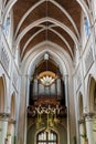 Gothic interior design of the Saint Peter Catholic chruch of Jette, Brussels, Belgium