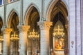 Interior of cathedral Notre-Dame de Paris