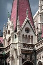 Gothic Parliament building in Budapest, decorative elements Royalty Free Stock Photo