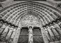 Gothic portal of Notre Dame de Paris, France Royalty Free Stock Photo