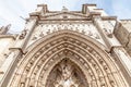 Gothic portal of Toledo cathedral, Spa Royalty Free Stock Photo