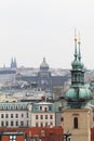gothic Prague from the old castle Royalty Free Stock Photo