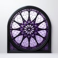 Gothic Realism Stained Glass Window: A Luminous Wall Sculpture