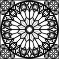 Gothic rose window Royalty Free Stock Photo