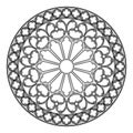 Gothic rose window. Popular architectural motiff in Medieval european art