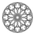Gothic rose window. Popular architectural motiff in Medieval european art Royalty Free Stock Photo