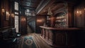 Gothic speakeasy bar interior, AI Generative