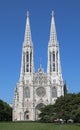 Gothic style bell towers of the votive church in Vienna capital of Austria Royalty Free Stock Photo