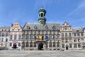 Gothic style City Hall in Mons, Belgium Royalty Free Stock Photo