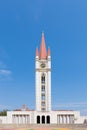 Gothic style clock tower, Assumption University, Thailand. Royalty Free Stock Photo