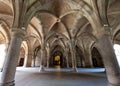 Cloisters on the Glasgow University campus, Scotland. The Cloisters are also known as The Undercroft. Royalty Free Stock Photo