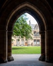 Cloisters on the Glasgow University campus, Scotland. The Cloisters are also known as The Undercroft. Royalty Free Stock Photo