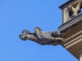 Gothic style Gargoyle on St Vitus\' Cathedral, Prague Royalty Free Stock Photo