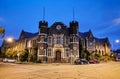 Gothic style heritage architecture of Christchurch at night